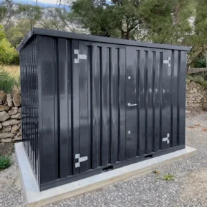 Conteneur Démontable Anthracite 3 X 2 Mètres – Avec Double Porte (Grand Côté)