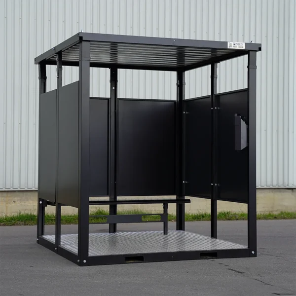 Abri fumeur démontable 2 x 2 mètres XL noir – Image 4