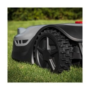 Robot tondeuse électrique autonome – batterie 20V / 5 Ah – Autonomie de 180 mins, jusqu’à 1600 m2 de pelouse, Application